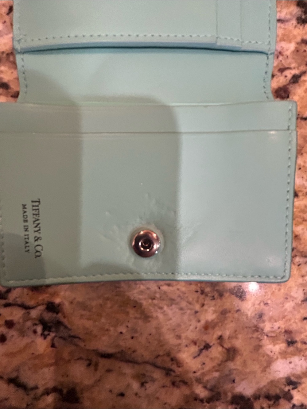 Tiffany & Co. Leather Card Case In Their Signature Blue Color. - Picture 6 of 7